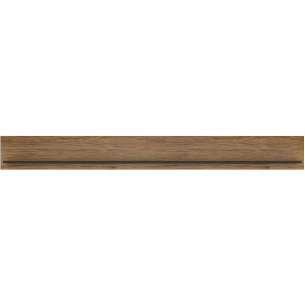 Florence Brolo 197cm Walnut Dark Panel Wall Shelf Image 3