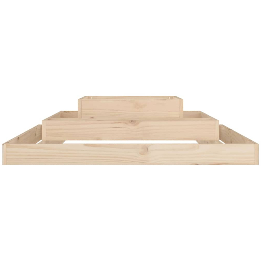 vidaXL 3-Tier Brown Solid Pine Wood Garden Planter 27 x 110 x 110cm Image 3