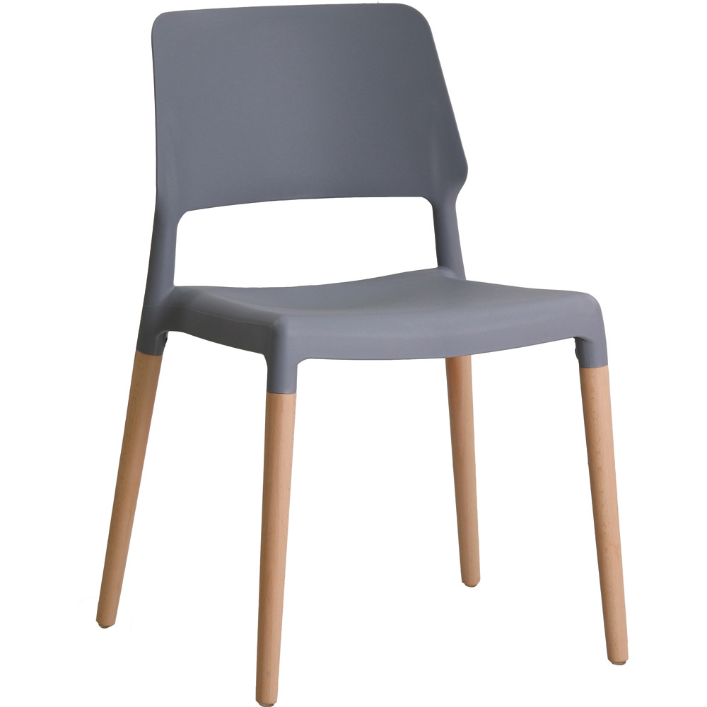 Riva Set of 2 Grey Dining Chair Image 2
