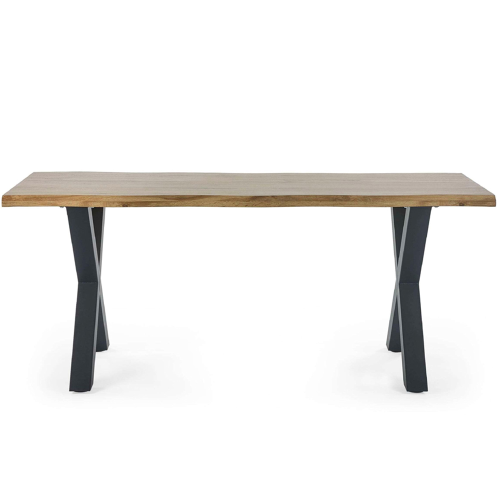 Julian Bowen Harvey 4 Seater Oak Effect Waved Edge Dining Table Image 3