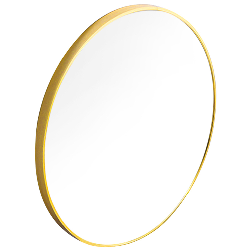 Living and Home Gold Frame Nordic Wall Mounted Bathroom Mirror 50cm Image 3