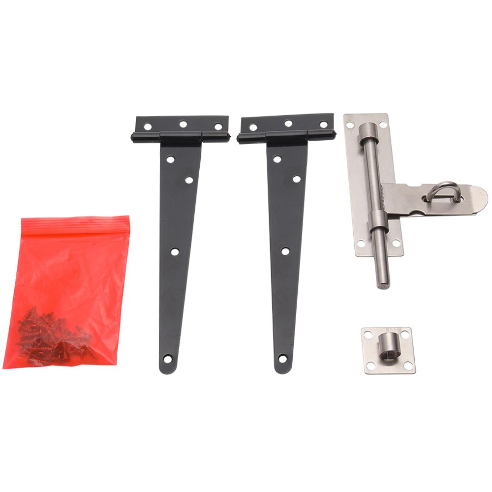 Living and Home Grey Single Swing Wooden Garden Fence Gate with Latch 120 x 90cm Image 7