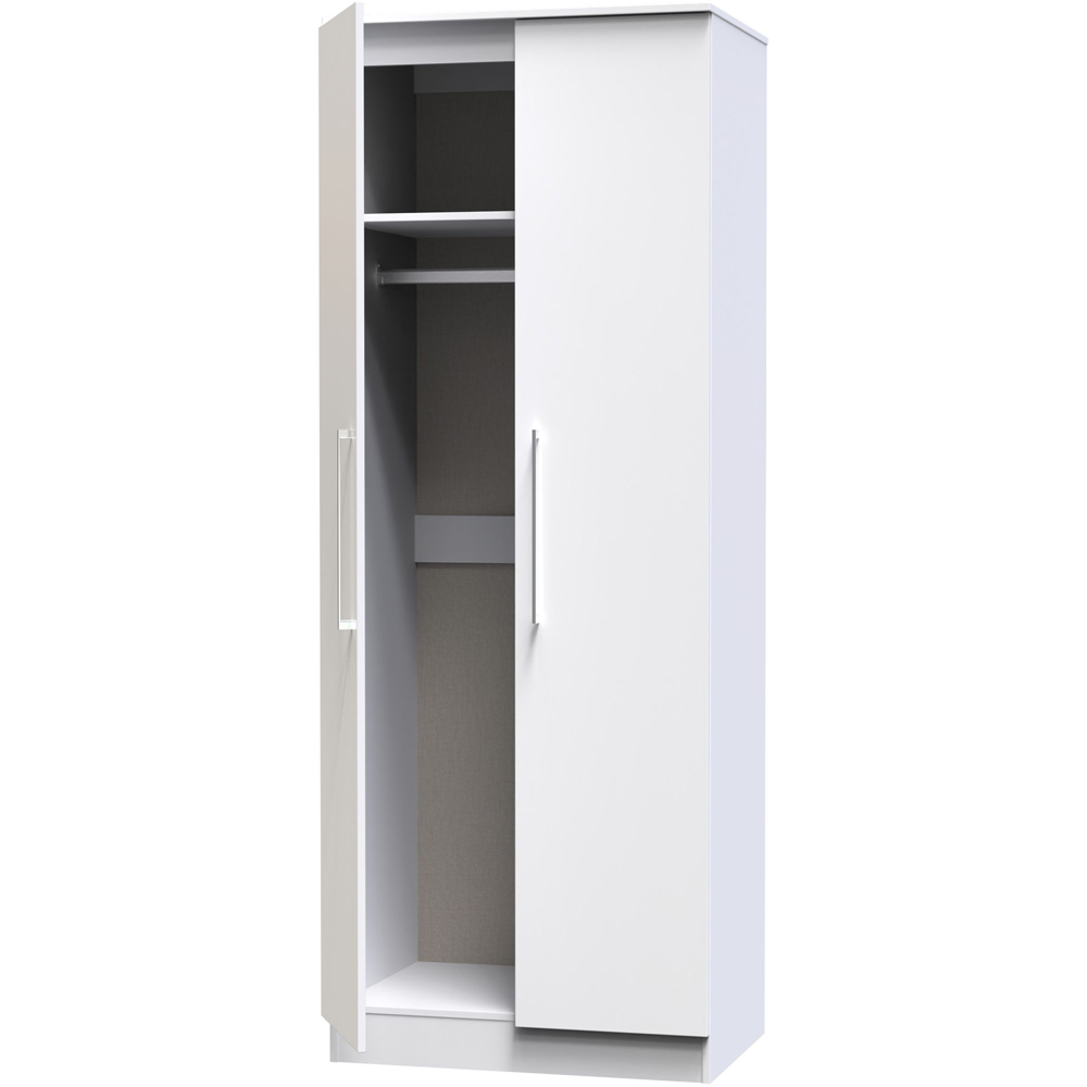 Crowndale Worcester 2 Door White Wardrobe Ready Assembled Image 4