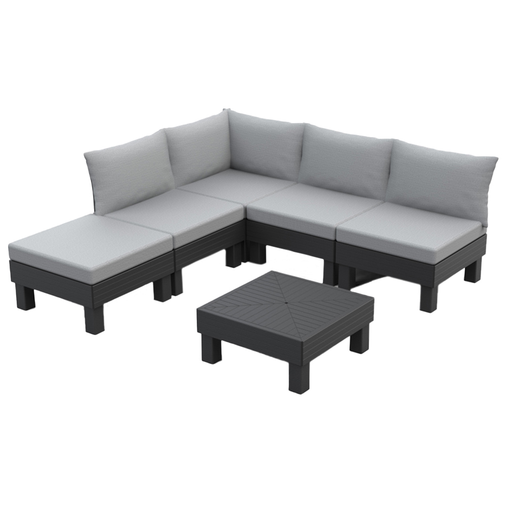 Keter Elements 5 Seater Grey Sofa Lounge Set Image 2