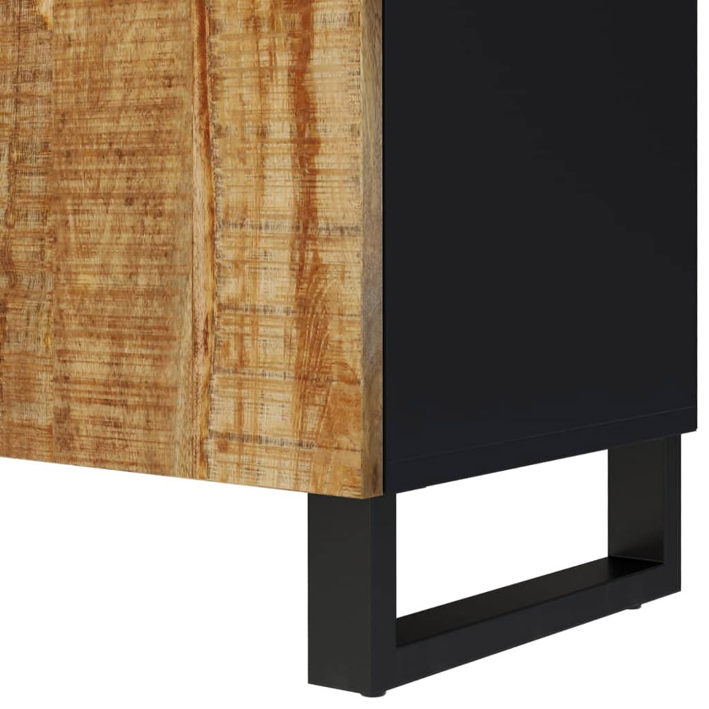 vidaXL 2 Door Single Drawer Light Brown TV Cabinet with Metal Stand Image 8