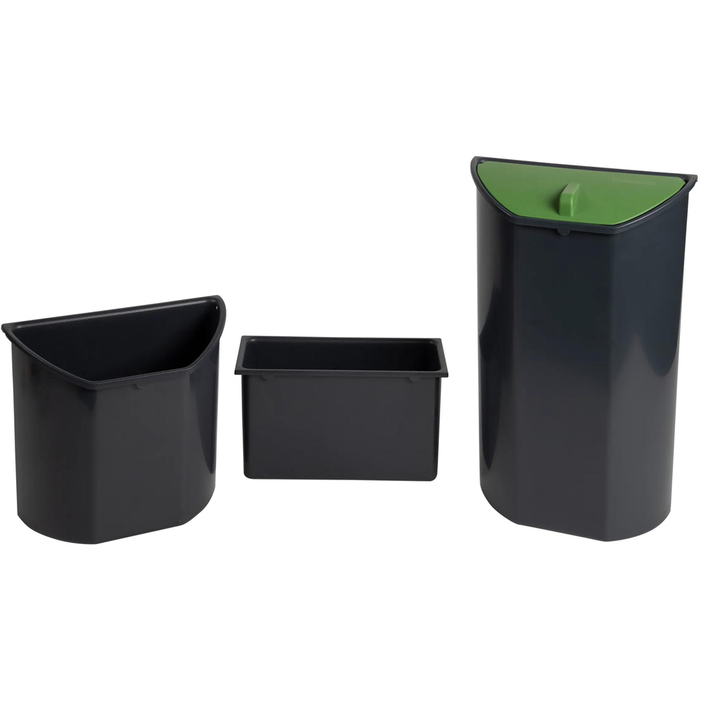 Exacompta Black and Grey Top Line Eco Waste Paper Bin 26L Image 4
