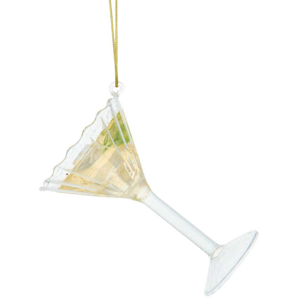 Glass Martini Hanging Decoration Image 1