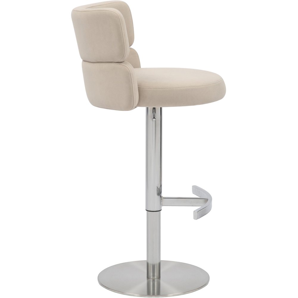 Portland Luna Cream Adjustable Swivel Bar Stool Image 6