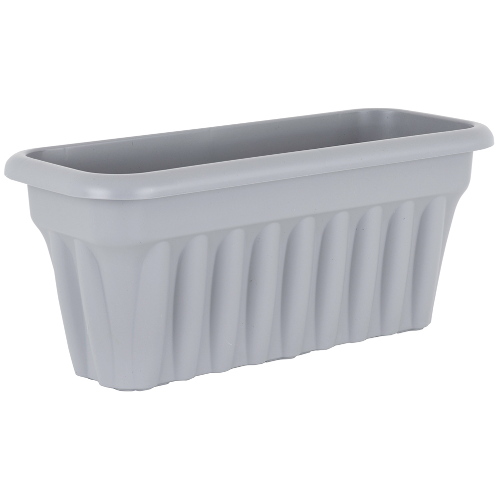 Wham Vista Upcycle Grey Recycled Plastic Rectangular Trough Planter 60cm 2 Pack Image 4