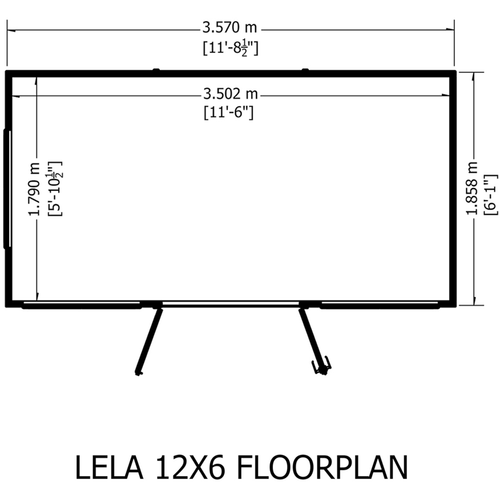 Shire Lela 12 x 6ft Double Door Summerhouse Image 7