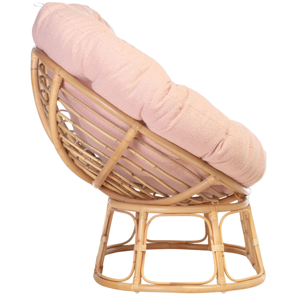 Desser Furniture Papasan 2 Seater Pink and Natural Sofa Image 4