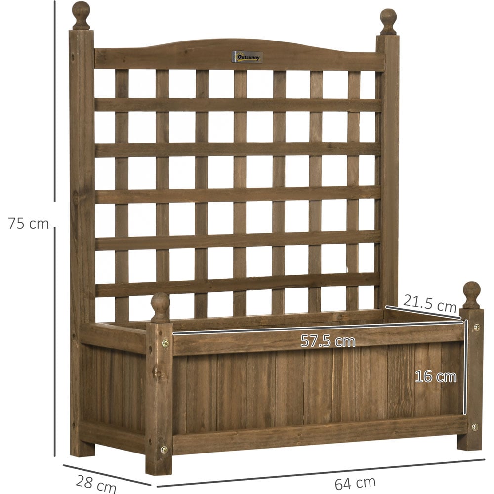 Outsunny Garden Planter with Trellis Image 5