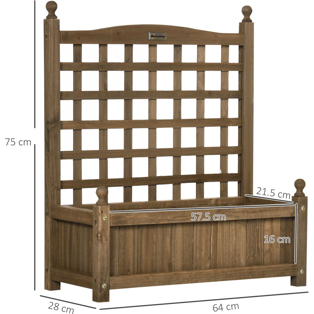 Outsunny Garden Planter with Trellis Image 5