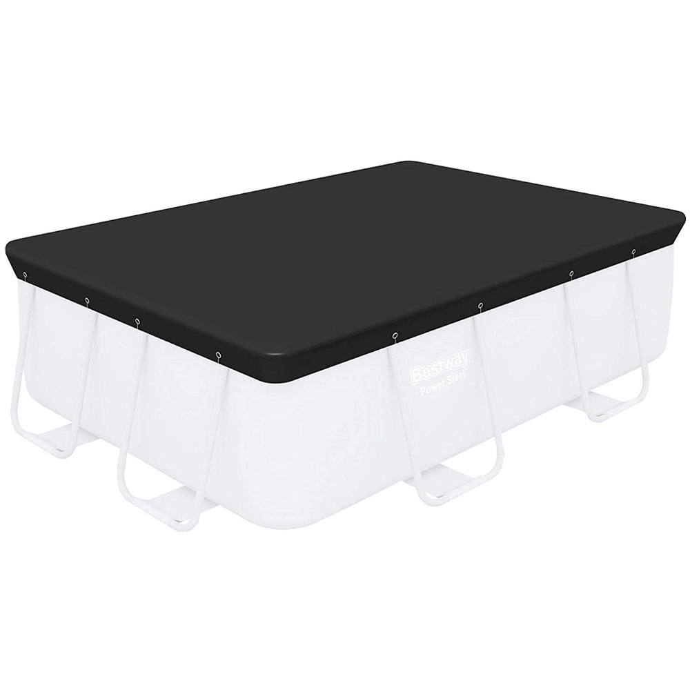 Bestway Flowclear Black Power Steel PVC Rectangular Pool Cover 179 x 269cm Image 1