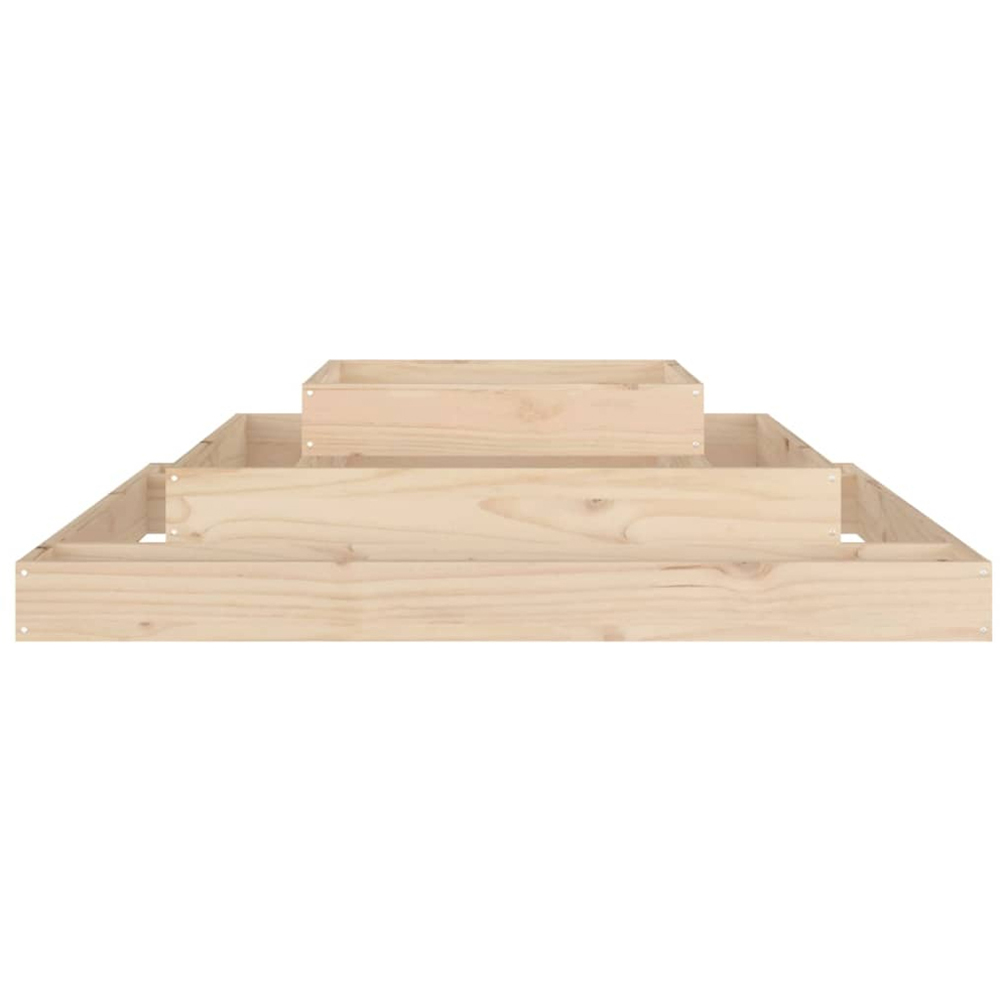 vidaXL 3-Tier Brown Solid Pine Wood Garden Planter 27 x 110 x 110cm Image 4