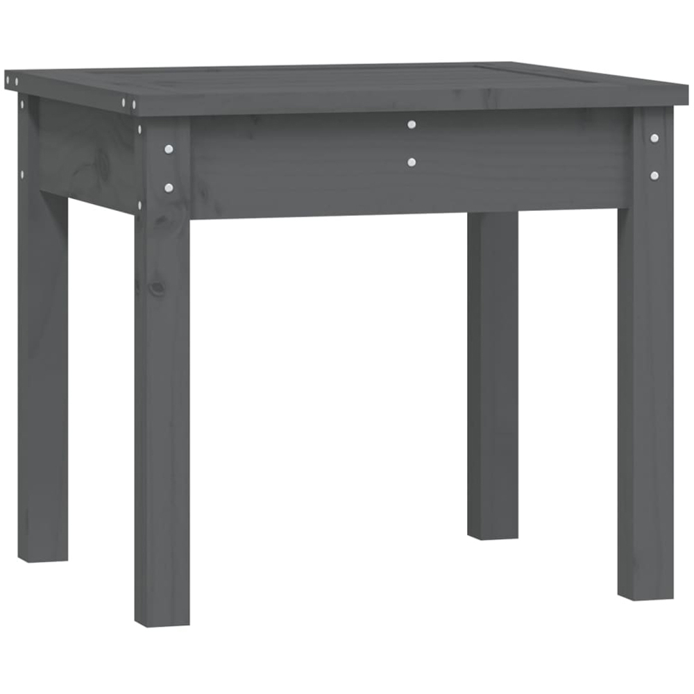 vidaXL Grey Solid Pine Wood Slatted Garden Bench 50 x 44 x 45cm Image 2
