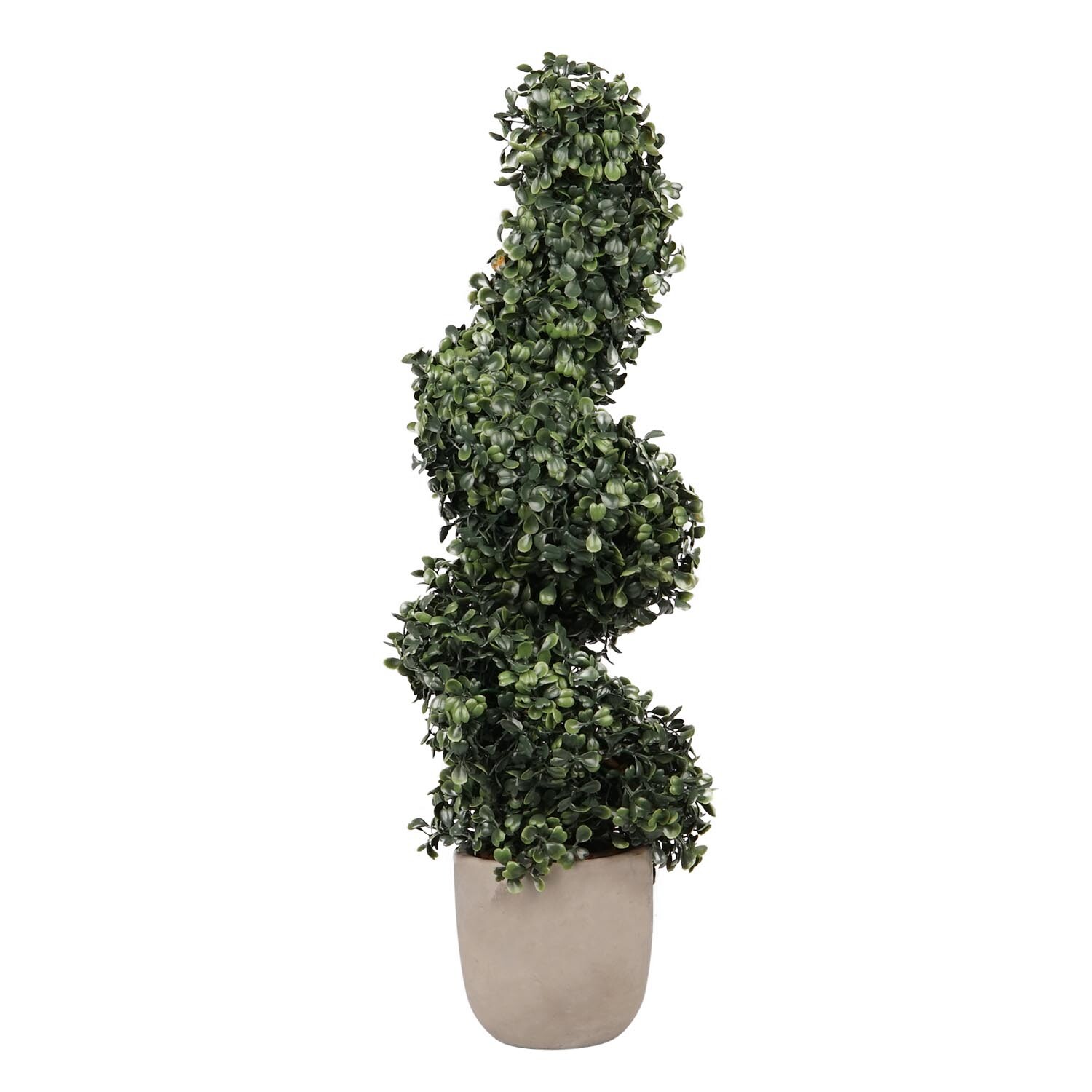 Faux Spiral Ivy in White Ceramic Pot Artificial Plant Image