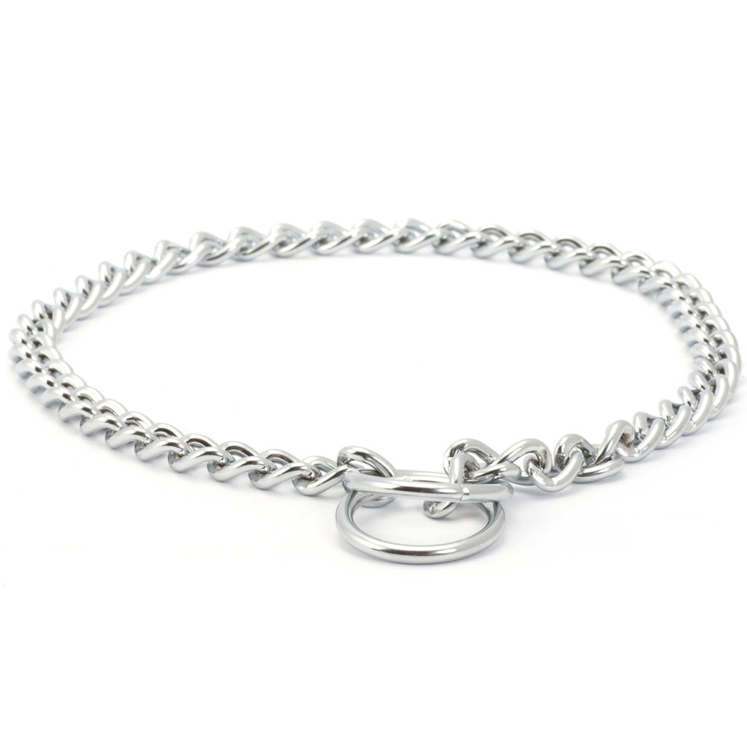 Ancol Silver Check Chain Dog Collar 65cm Image