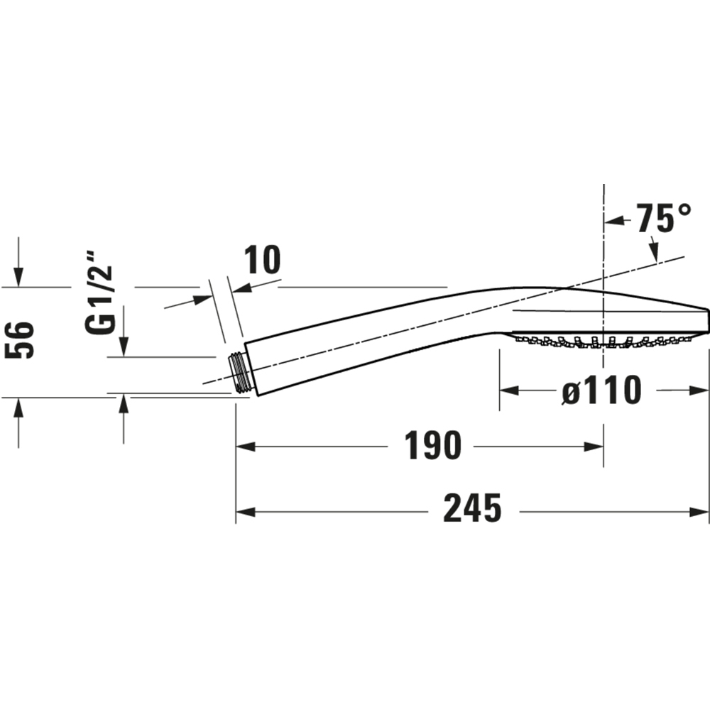 Duravit 1 Function Chrome Hand Shower Image 6