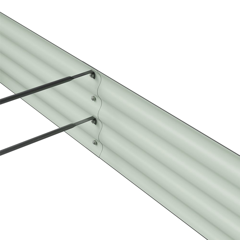 Living and Home Black Large Rectangular Galvanised Steel Raised Garden Bed 180 x 90cm Image 3