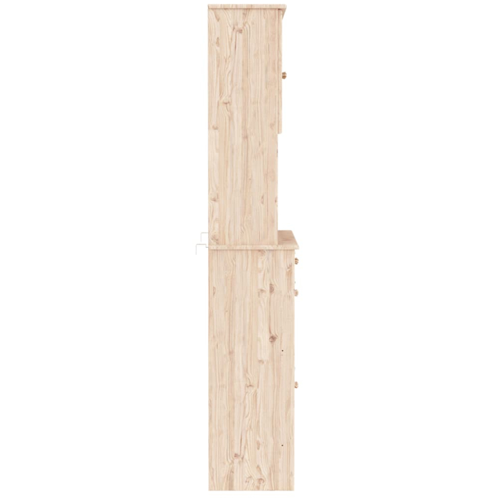 vidaXL Alta 2 Glass Door 2 Flip Door Single Drawer Tall Highboard Image 7