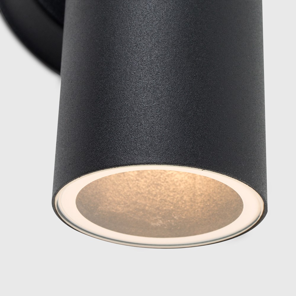 ValueLights Set of 2 Warm White Bulb Black Up/Down Wall Lamp Image 7