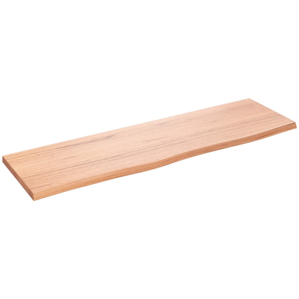 vidaXL 30 x 100cm Light Brown Oak Wood Wall Shelf Image 1