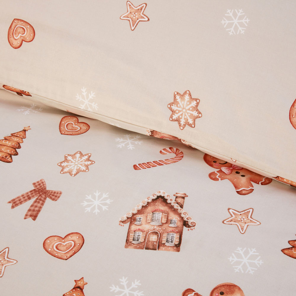 Gingerbread Cookies Duvet Set  - Natural / Double Image 5