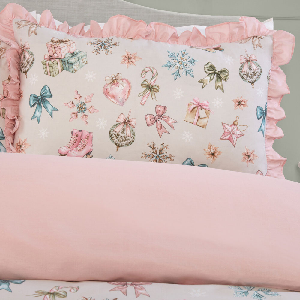 Christmas Vintage Duvet Set - Pink / King Image 3