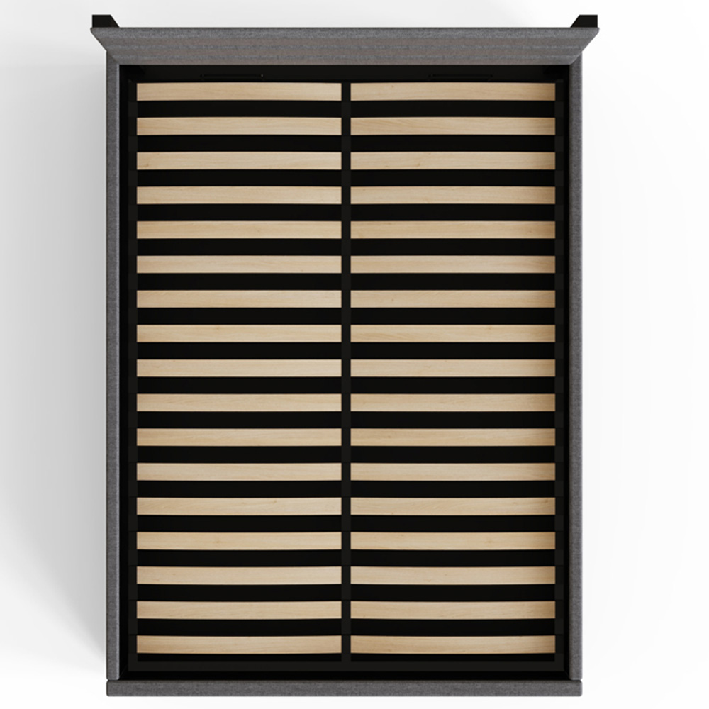 GFW Hudson Double Grey End Lift Ottoman Bed Image 5