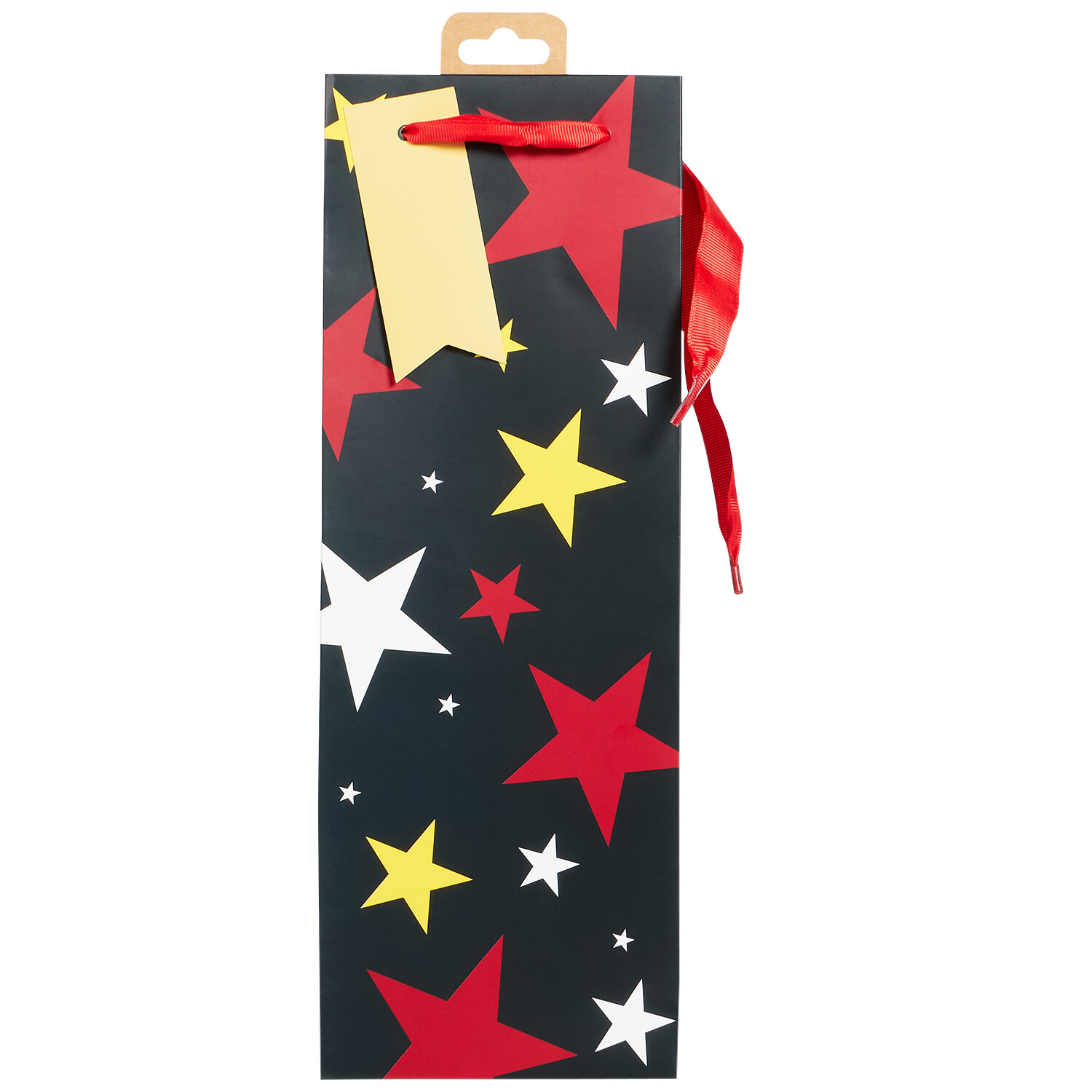 Pack of 2 Beer and Starry Bottle Gift Bags Black and Red Image 2