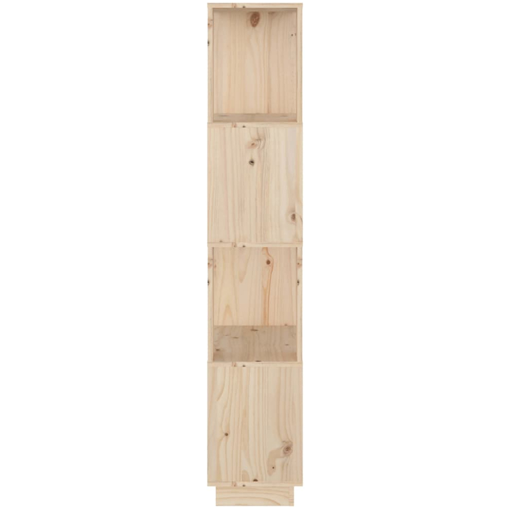vidaXL 4 Shelf Natural Solid Pine Wood Bookcase Image 5
