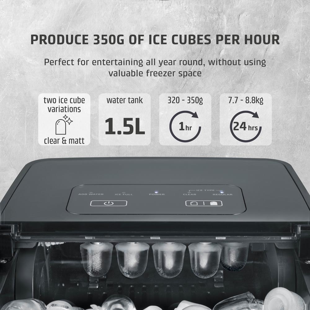 CASO Design ClearIce Advanced 3403 Black 1.5L Ice Cube Maker Image 3