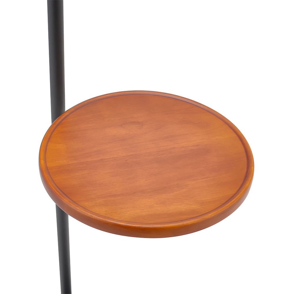 Living and Home Adjustable Arch Floor Lamp with Wood Tray Image 4