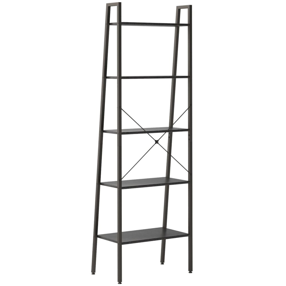 vidaXL 5-Tier Black Standing Shelf Image 5