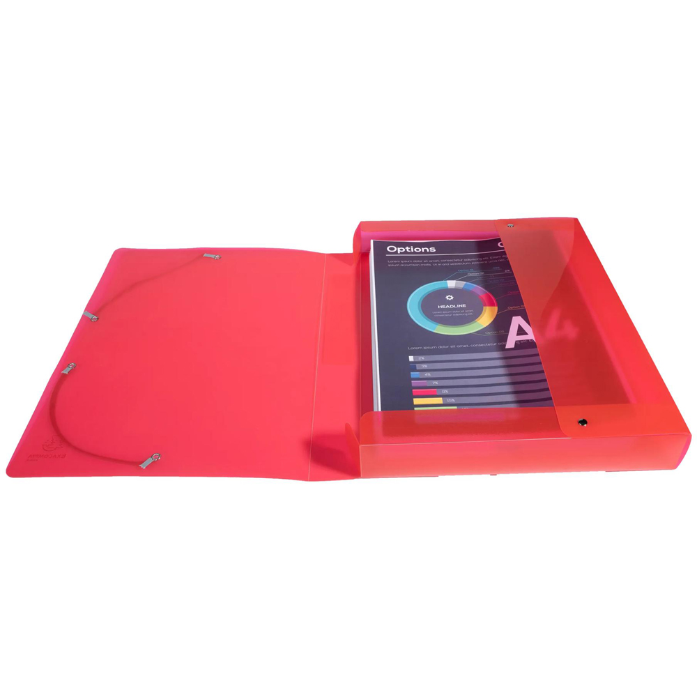 Exacompta Iderama A4 Multicolour PP Box File 4 Pack Image 5