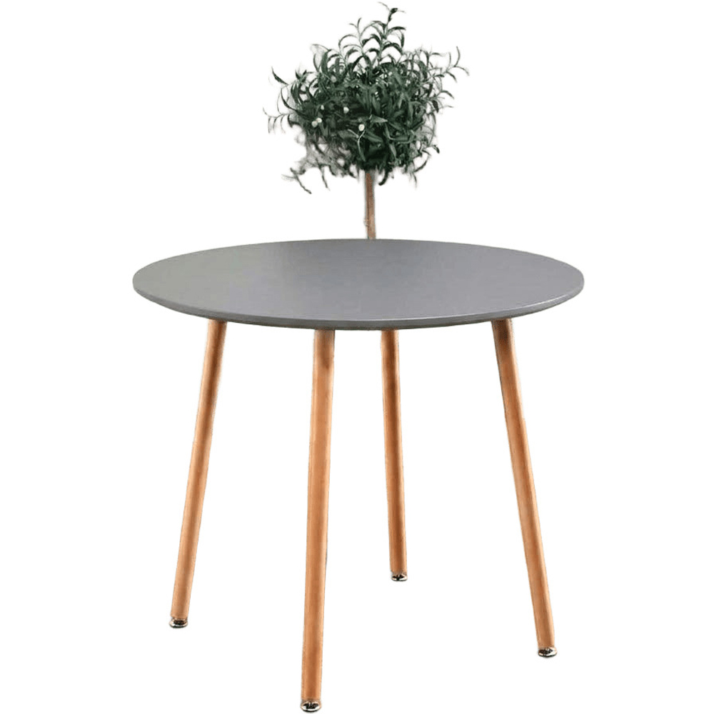 Kosy Koala 4 Seater Velvet Round Dining Set Grey Image 2