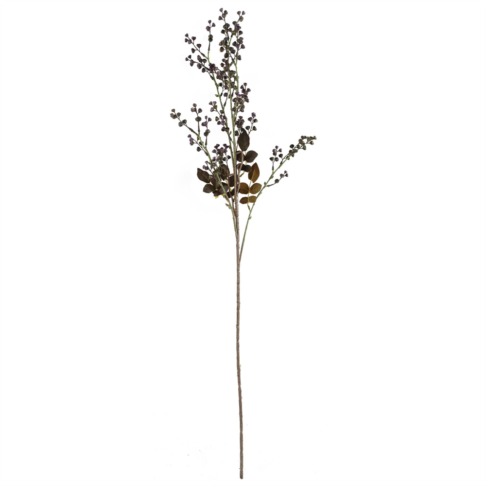Leaf Purple Starflower Artificial Flower Bundle with Glass Vase 60cm 11 Pack Image 3