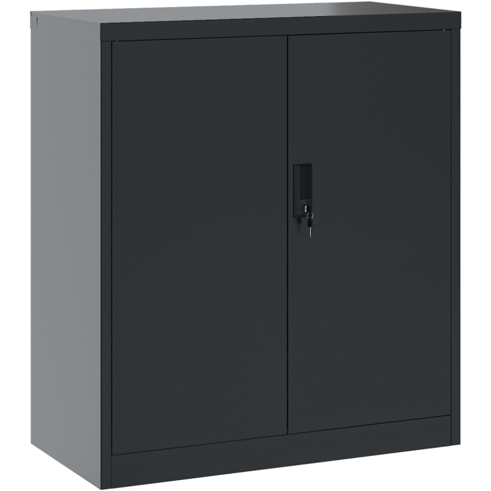 vidaXL 2 Door 2 Shelf Anthracite Steel Lockable File Cabinet Image 2
