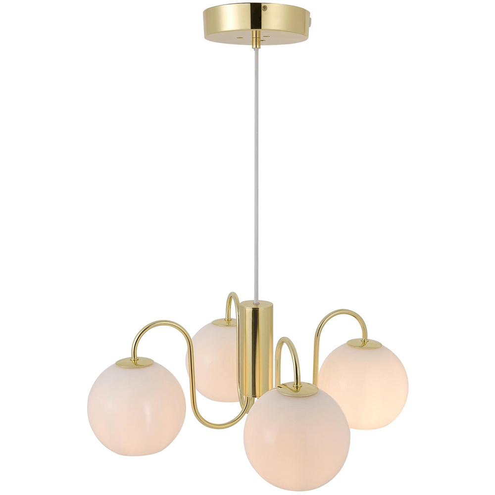 Nordlux Franca 4 Light Brass Pendant Light Image 4