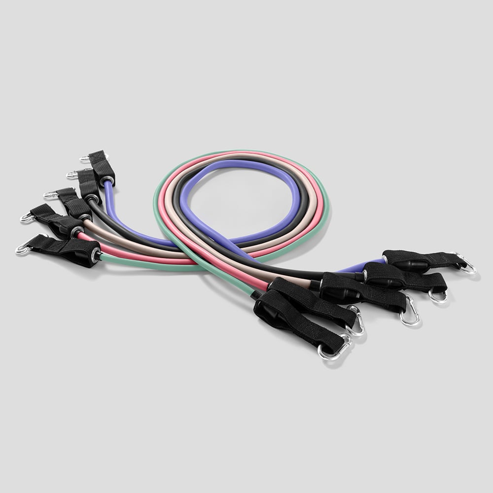 Phoenix Fitness Pastel Resistance Tube 5 Pack Image 2