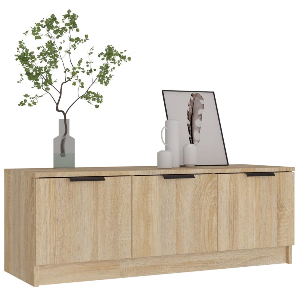 vidaXL 3 Door Sonoma Oak TV Cabinet Image 5