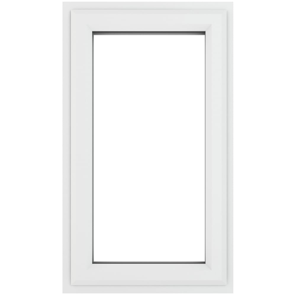 Crystal uPVC Triple Glazed Window Left Hand Side Hung White Clear Glass 610x965mm Image 1