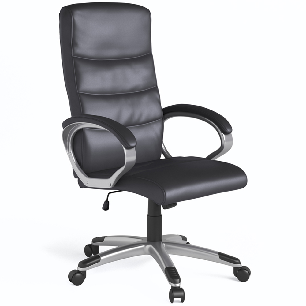 Dorel Hampton Black Leather Office Chair Image 2