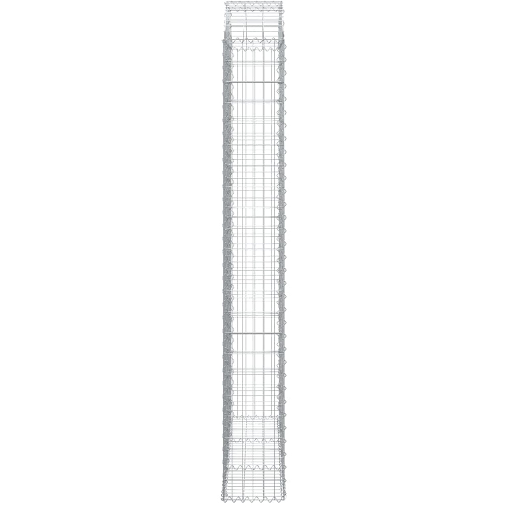 vidaXL Silver Galvanised Iron Arched Gabion Basket 150 x 30 x 220/240cm Image 3