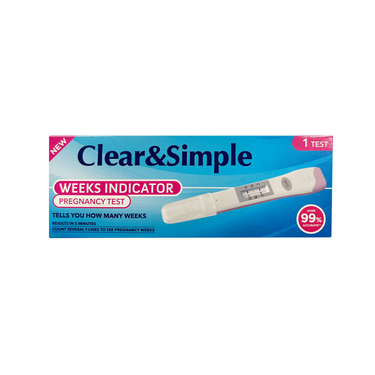 Clear and Simple Midstream Weeks Indicator Pregnancy Test Image
