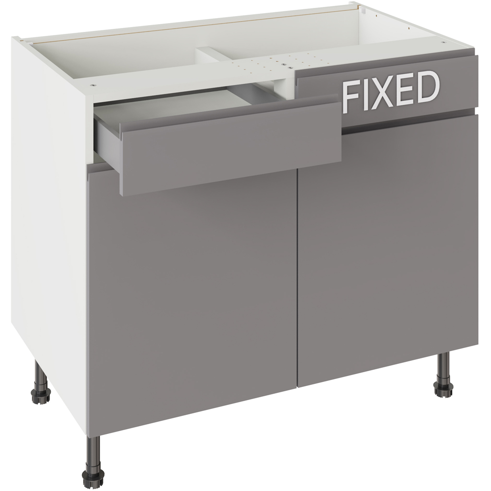 Kitchen Kit J-Pull Dust Grey Drawerline Base Cabinet 1000mm Image 3