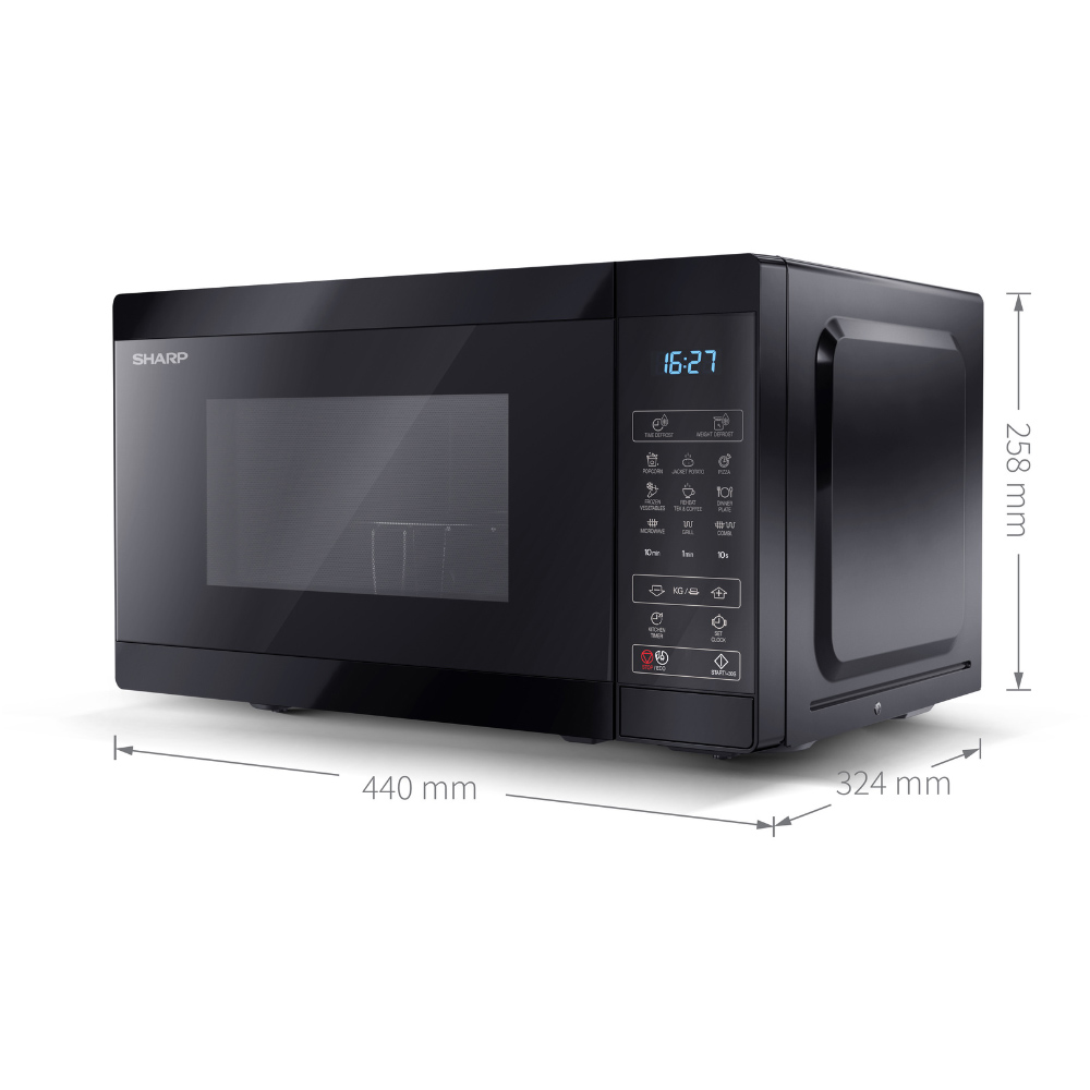 Sharp Black 20L Grill Electronic Control Microwave 800W Image 6