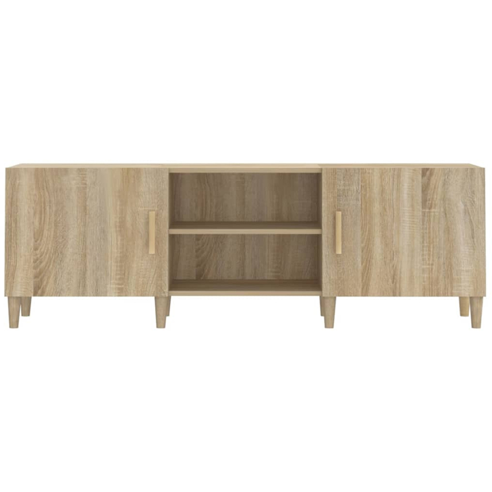 vidaXL 2 Door 2 Shelf Sonoma Oak TV Cabinet Image 5