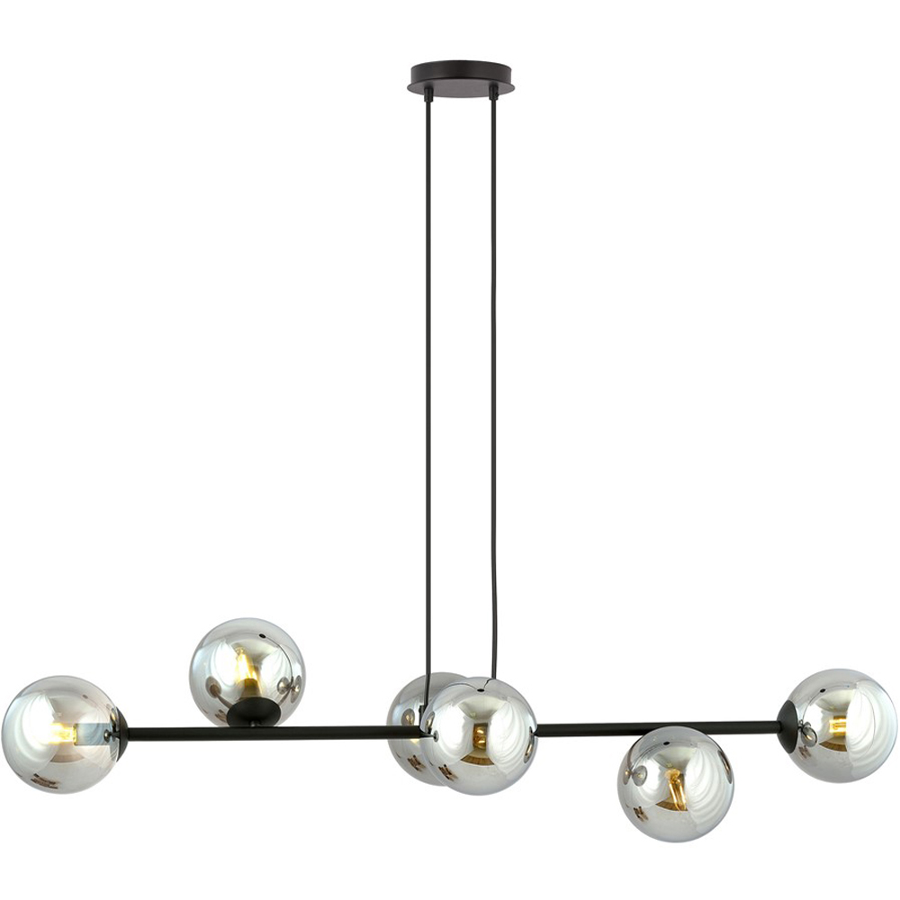 Emibig Rossi 6 Light Graphite Shade Black E14 Ceiling Pendant Light Image 3
